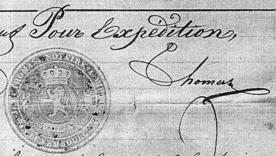 sceau et signature