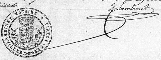 sceau et signature