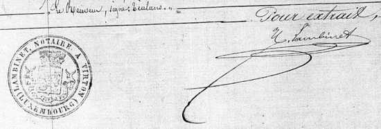 sceau et signature