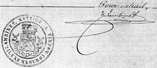 sceau et signature