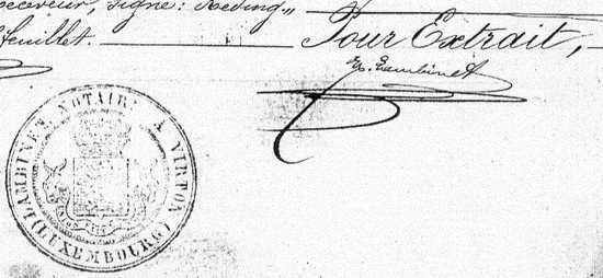sceau et signature
