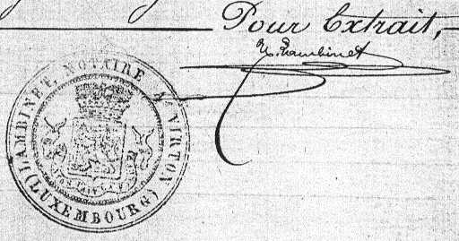 sceau et signature
