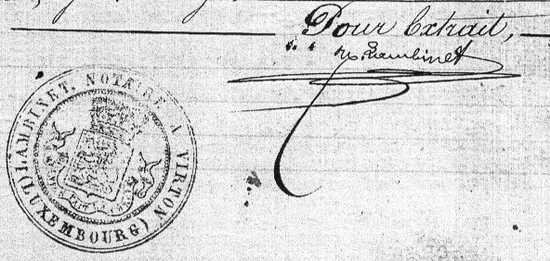 sceau et signature
