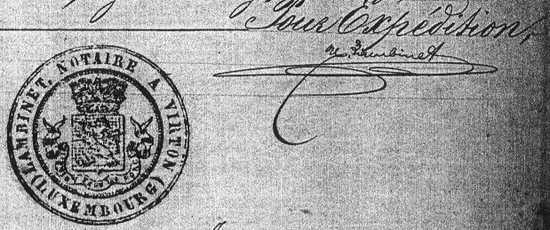 sceau et signature
