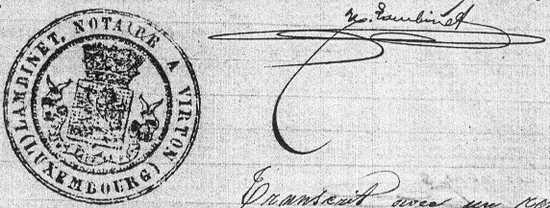 sceau et signature