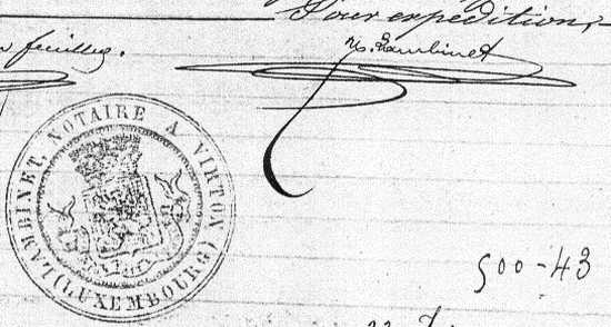 sceau et signature