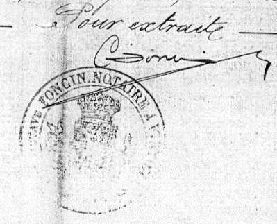 sceau et signature