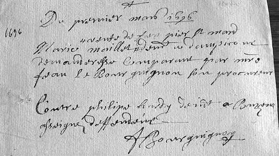 Billet de Jean le Bourgignon